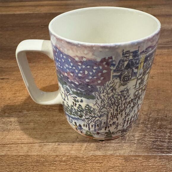 RARE Michael Storrings Biltmore Winter Ceramic Mug Festive Holiday Christmas - Picture 3 of 6